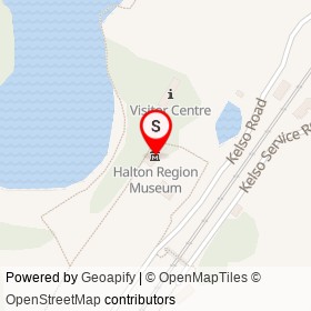 Halton Region Museum on Bruce Trail - Iroquoia section, Kelso Ontario - location map