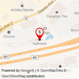 Hallmark on Steeles Avenue East, Milton Ontario - location map