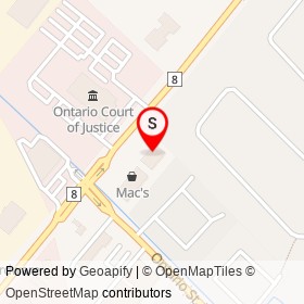 Marquee on Steeles Avenue East, Milton Ontario - location map