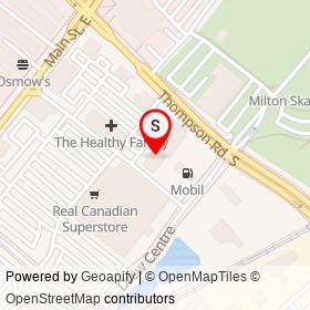 Pizza Nova on Main Street East, Milton Ontario - location map