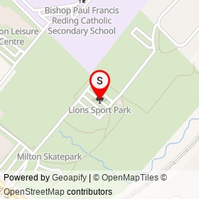 Lions Sport Park on , Milton Ontario - location map