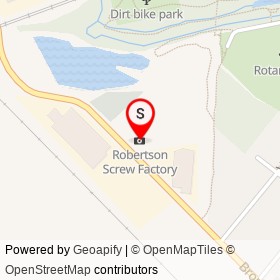 Robertson Screw Factory on Bronte Street North, Milton Ontario - location map