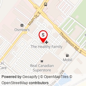 Flight Centre on Main Street East, Milton Ontario - location map