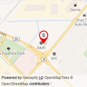 Petro-Canada on Steeles Avenue East, Milton Ontario - location map
