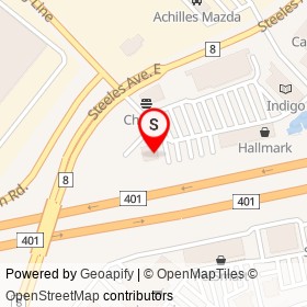Lone Star Texas Grill on Highway 401, Milton Ontario - location map