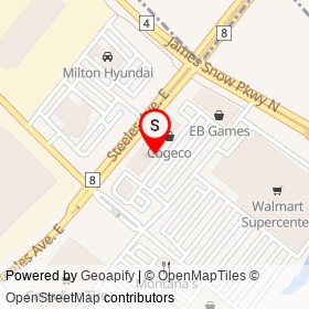 Cleo on Steeles Avenue East, Milton Ontario - location map