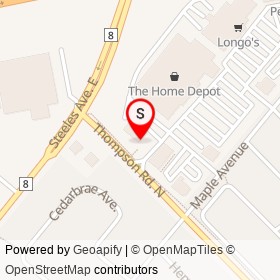 CIBC on Thompson Road North, Milton Ontario - location map