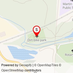 Dirt bike park on , Milton Ontario - location map