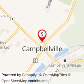 Esso on Campbell Avenue East, Campbellville Ontario - location map