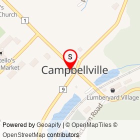 Flying Monkey Bike Shop & Coffee Bar on Main Street North, Campbellville Ontario - location map