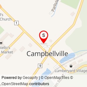 The Ice House Restaurant on Main Street North, Campbellville Ontario - location map