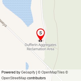 Dufferin Aggregates Reclamation Area on Restoration Side Trail, Milton Ontario - location map