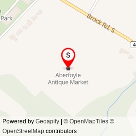 Aberfoyle Antique Market on Brock Road South, Puslinch Ontario - location map