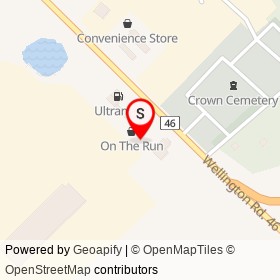 Burger King on Wellington Road 46, Puslinch Ontario - location map