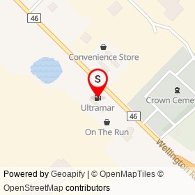 Ultramar on Brock Road South, Puslinch Ontario - location map