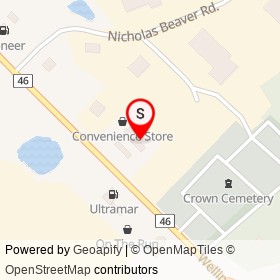 A&W on Wellington Road 46, Puslinch Ontario - location map