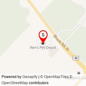 Ren's Pet Depot on Brock Road North, Puslinch Ontario - location map