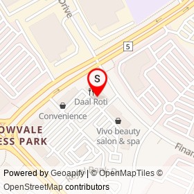 Lena's Roti & Doubles on Financial Drive, Mississauga Ontario - location map