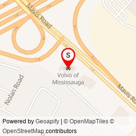 Volvo of Mississauga on Bancroft Drive, Mississauga Ontario - location map