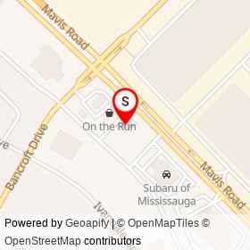 Tim Hortons on Bancroft Drive, Mississauga Ontario - location map