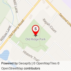 Old Ridge Park on , Mississauga Ontario - location map