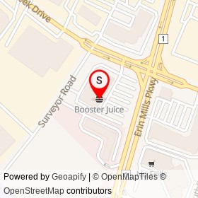 Booster Juice on Millcreek Drive, Mississauga Ontario - location map