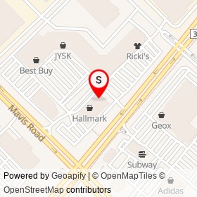 Baskin-Robbins on Mavis Road, Mississauga Ontario - location map