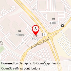 Chop on Argentia Road, Mississauga Ontario - location map