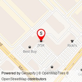 JYSK on Mavis Road, Mississauga Ontario - location map