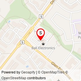 Gloss Nails & Spa on Glen Erin Drive, Mississauga Ontario - location map