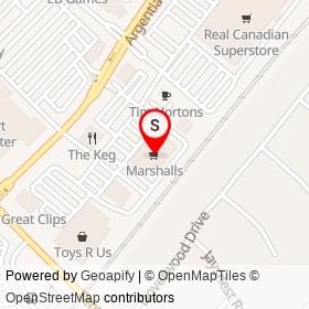 Marshalls on Argentia Road, Mississauga Ontario - location map