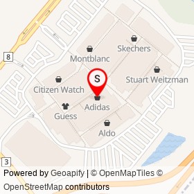Adidas on Steeles Avenue, Halton Hills Ontario - location map