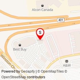 Chuck E. Cheese's on Highway 401, Mississauga Ontario - location map