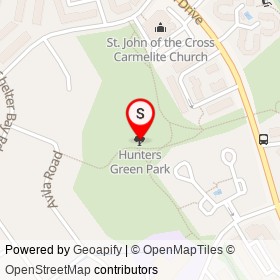 Hunters Green Park on , Mississauga Ontario - location map