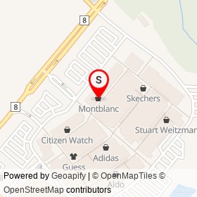 Montblanc on Steeles Avenue, Halton Hills Ontario - location map