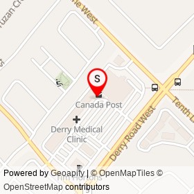 Avonlea Animal Hospital on Derry Road West, Mississauga Ontario - location map