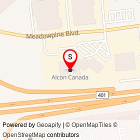 Alcon Canada on Meadowpine Boulevard, Brampton Ontario - location map