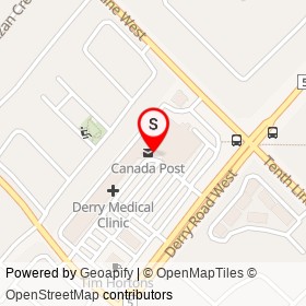 Home of Dentisrty on Derry Road West, Mississauga Ontario - location map
