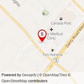 Lionheart British Pub & Restaurant on Derry Road West, Mississauga Ontario - location map