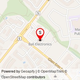 Bali Electronics on Glen Erin Drive, Mississauga Ontario - location map
