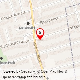 XPC on Old Orchard Grove, Toronto Ontario - location map