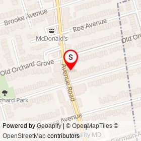 Rosso's Bespoke Tailor on Avenue Road, Toronto Ontario - location map