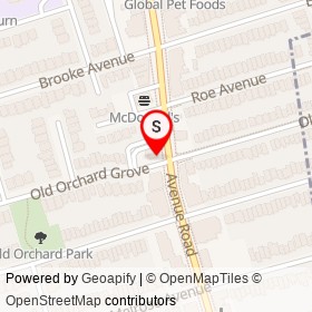 Avenue Road Rentals on Old Orchard Grove, Toronto Ontario - location map