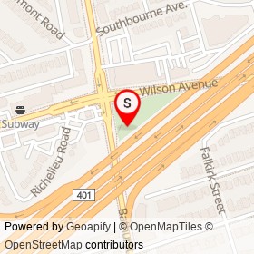 Bathurst/Wilson Parkette on , Toronto Ontario - location map
