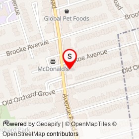 Tim Hortons on Roe Avenue, Toronto Ontario - location map