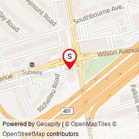 Circle K on Wilson Avenue, Toronto Ontario - location map