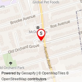 Hole in the Wall Clothing on Old Orchard Grove, Toronto Ontario - location map