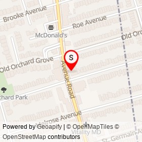 William Glen & Son on Avenue Road, Toronto Ontario - location map
