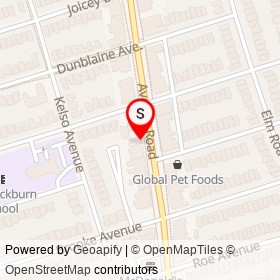 The Rolling Pin on Avenue Road, Toronto Ontario - location map