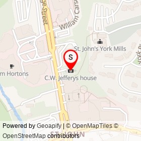 C.W. Jefferys house on Yonge Street, Toronto Ontario - location map